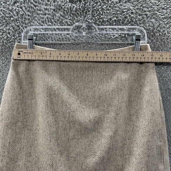 LOFT Skirt Women's 8 Beige Houndstooth Print Pencil Skirt Ladies 8 - Picture 7 of 14